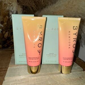 BYROE New York Peach Kombucha Tea Purifying Clay Mask Bundle of x2